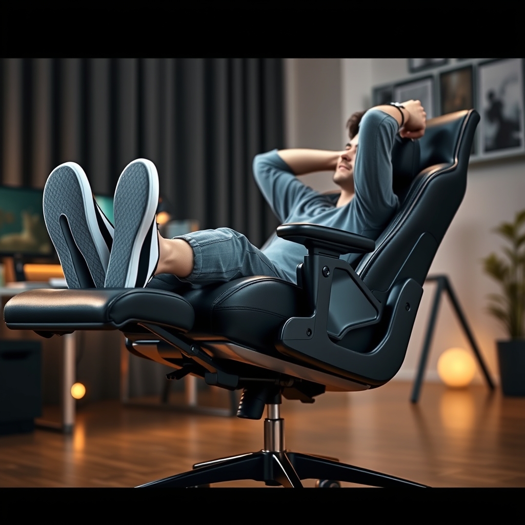 gaming chair in action