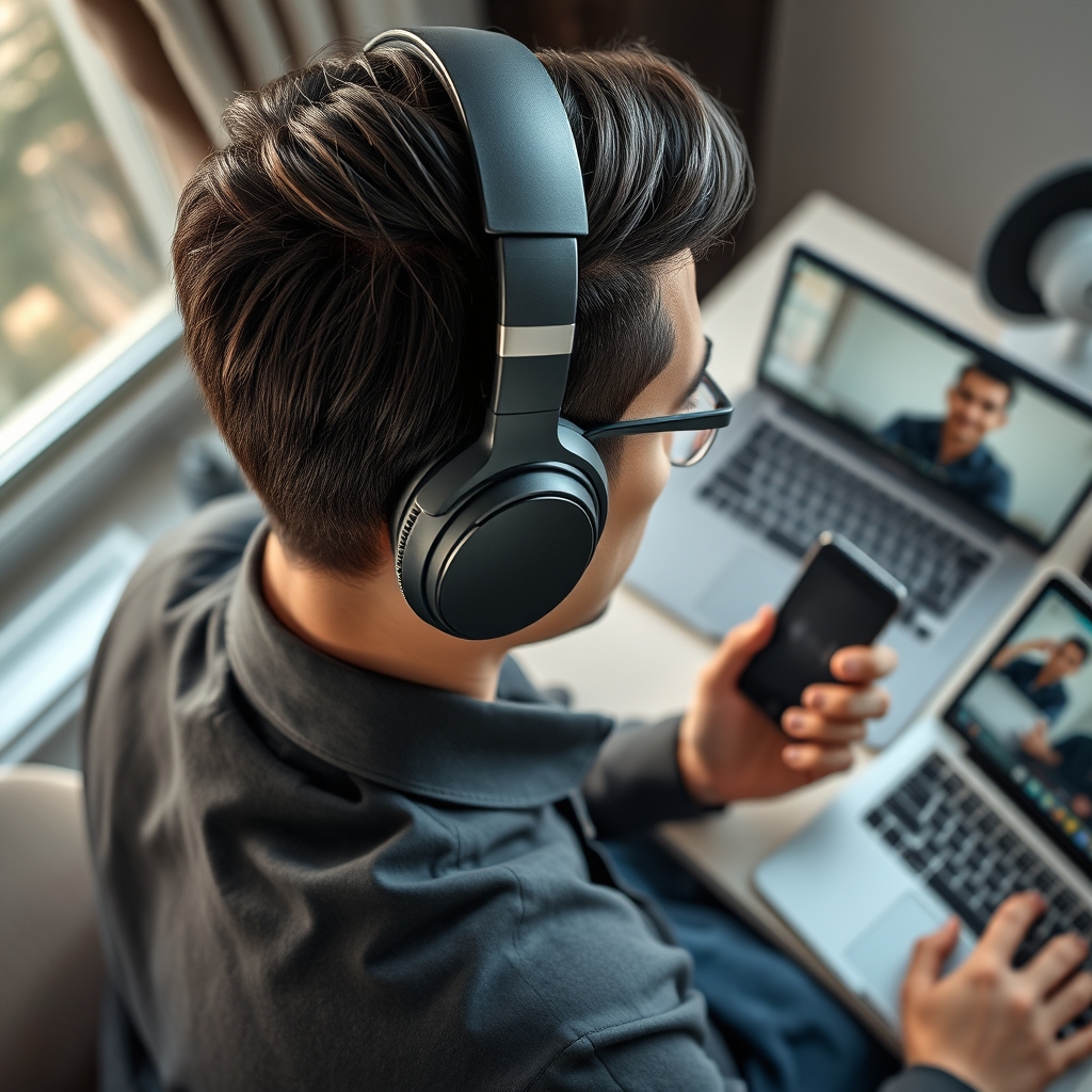noise cancelling headphones - Illustration 2