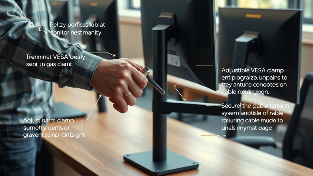 articulating monitor arm dual - Illustration 2