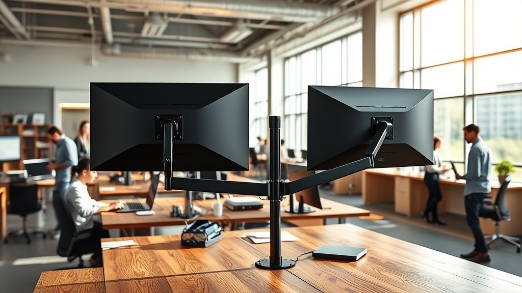 articulating monitor arm dual - Illustration 1