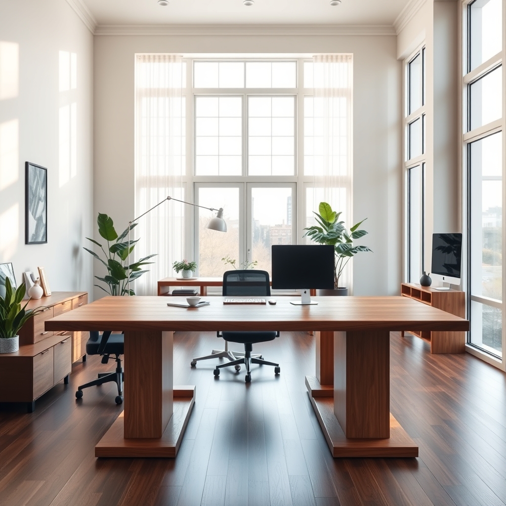 height adjustable standing desk wood - Illustration 1