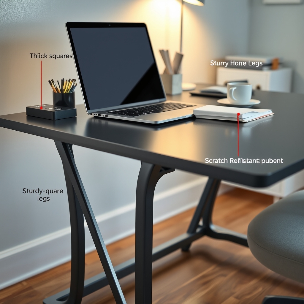 computer desk in action