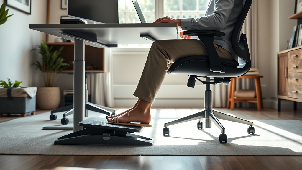 under desk footrest ergonomic - Illustration 1