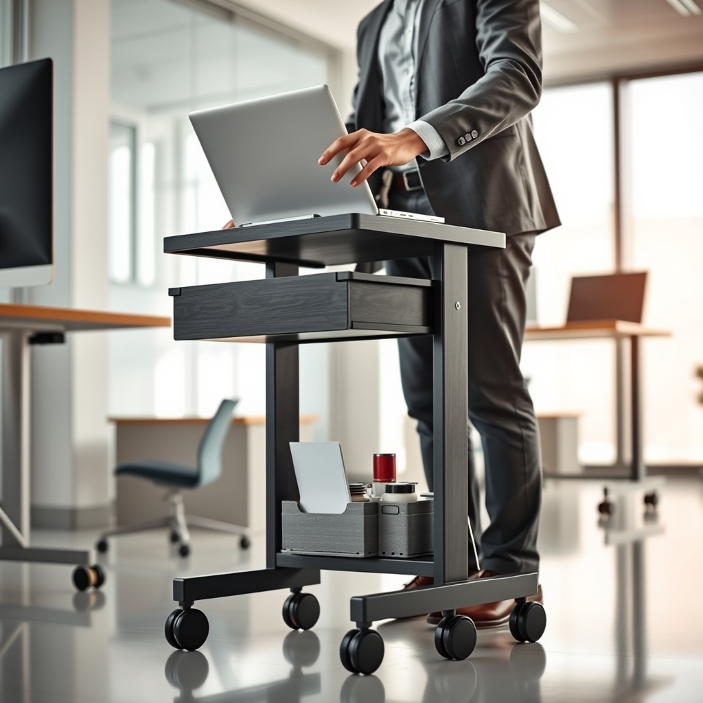 laptop cart in action