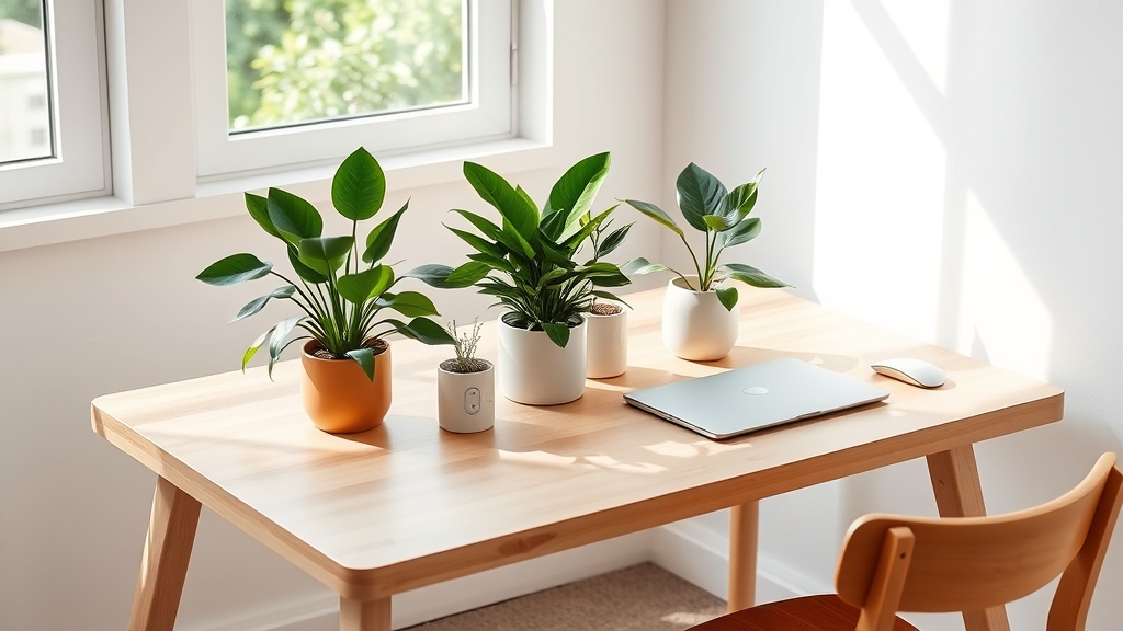 biophilic desk plant setup - Illustration 1