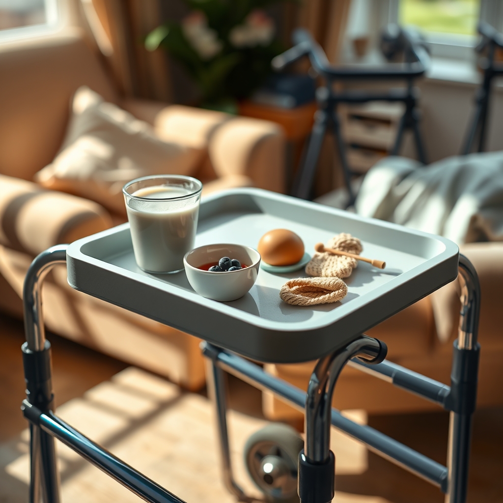 walker tray in action