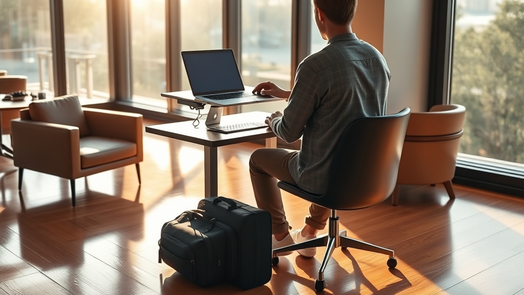 portable ergonomic desk setup travel - Illustration 3