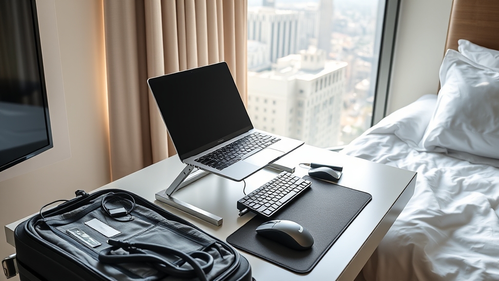 portable ergonomic desk setup travel - Illustration 1