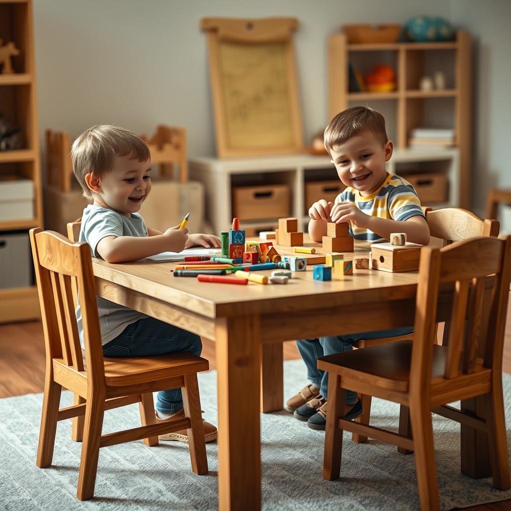 kids table in action